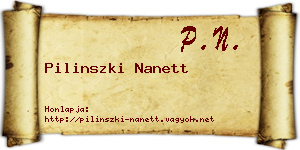 Pilinszki Nanett névjegykártya